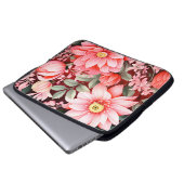 Vintage botanischer blühender Blumengarten Laptopschutzhülle (Vorne Knopf)