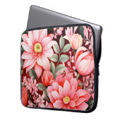 Vintage botanischer blühender Blumengarten Laptopschutzhülle (Vorderseite Links)