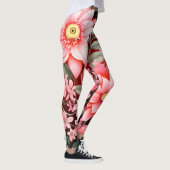 Vintage botanischer blühender Blumengarten Leggings (Rechts)