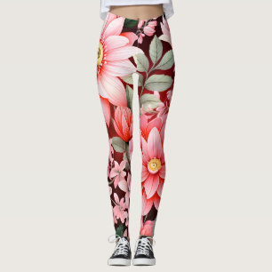 Vintage botanischer blühender Blumengarten Leggings