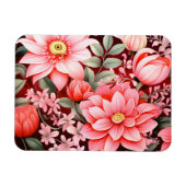 Vintage botanischer blühender Blumengarten Magnet (Horizontal)
