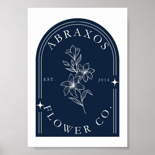 Vintage Botanischer Bogen Abraxos Druck Poster (Vorne)