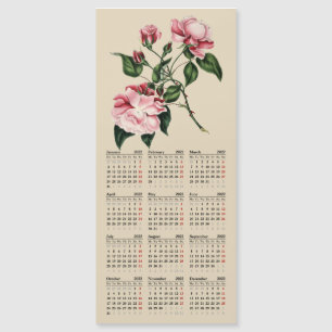 vintage botanischer Druck 2022 Kalender Magnetkarte