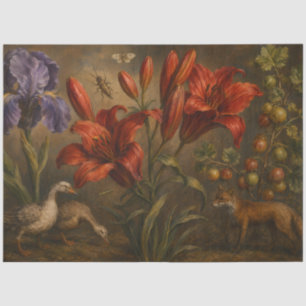 Vintage Botanischer Garten Wildlife Decoupage Seidenpapier