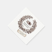 Vintage-Botanischer Hexen-Nachtschatten-Kranz Serviette (Ecke)
