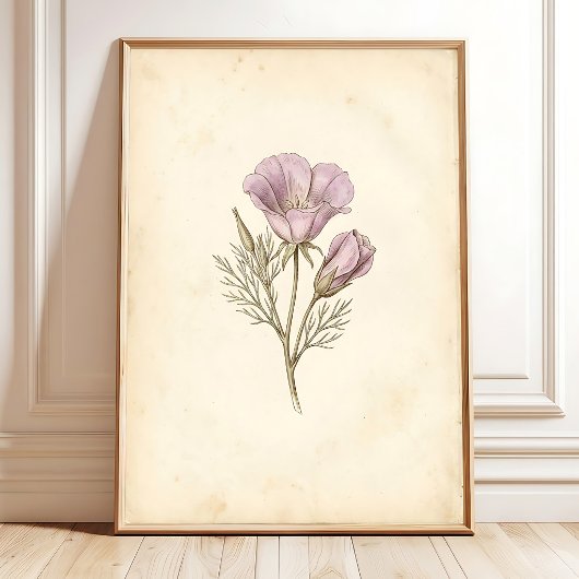 Vintage Botanischer Kunst Druck Poster