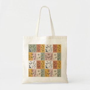Vintage Botanischer Patchwork-Blumen-Tragetasche Tragetasche