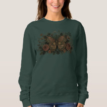 **Vintage Botanischer Schmetterling Florales Damen