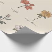 Vintage-Botanischer Wildblumen-Chart Geschenkpapier (Ecke)
