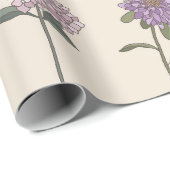 Vintage-Botanischer Wildblumen-Chart Geschenkpapier (Rolleneckpunkt)