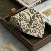 Vintage Botanisches Blatt Krawatte