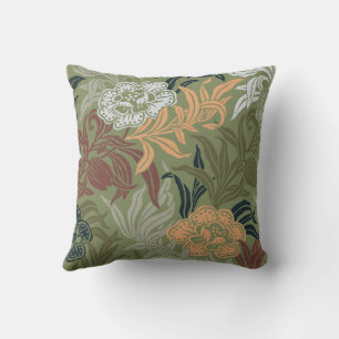 Vintage botanisches Blumenmuster – Art Nouveau Kissen