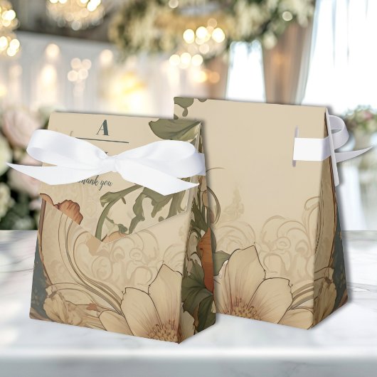 Vintage Bougainvillea Jugendstil-Hochzeit Geschenkschachtel