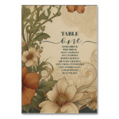 Vintage Bougainvillea Jugendstil-Hochzeit Tischnummer (Vorderseite)