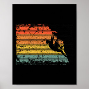 Vintage Boulderklettern Poster