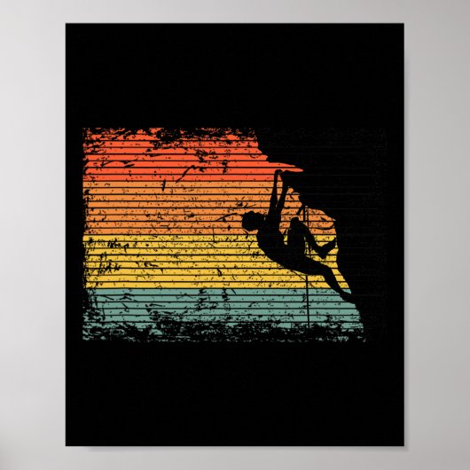 Vintage Boulderklettern Poster (Vorne)