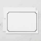 Vintage Bouquet Art Sketch Rahmen Hochzeitscouch Mitteilungskarte (Rückseite)