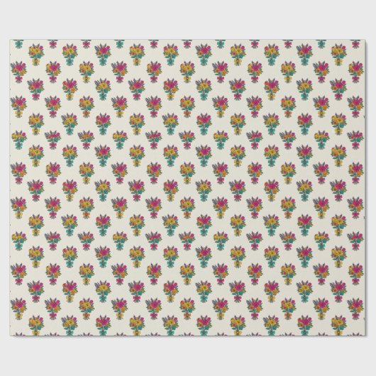 Vintage Bouquet Geschenkpapier (Flach)