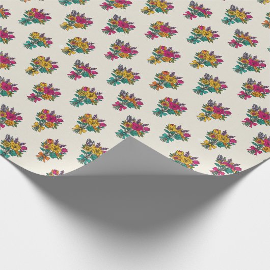 Vintage Bouquet Geschenkpapier (Ecke)