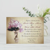 Vintage Bouquet Hochzeitseinladung Einladung (Stehend Vorderseite)