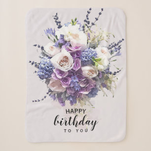 Vintage Bouquet Individuelle Geburtstags-Kalligr Sherpadecke