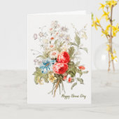 Vintage Bouquet Name Day Grußkarte Karte (Gelbe Blume)