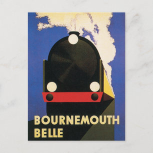 Vintage Bournemouth Belle Zugposter Postkarte