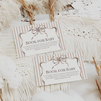 Vintage Bow Cafe Bebe Coffee Book for Baby Shower Begleitkarte