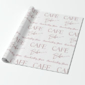 Vintage Bow Cafe Bebe Kaffee Baby Shower Geschenkpapier (Ungerollt)