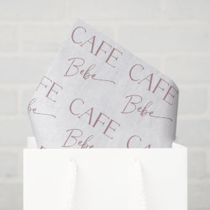 Vintage Bow Cafe Bebe Kaffee Baby Shower Seidenpapier