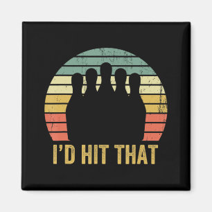 Vintage Bowling-Mannschaft Spaß Retro Bowler Sport Magnet