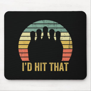 Vintage Bowling-Mannschaft Spaß Retro Bowler Sport Mousepad