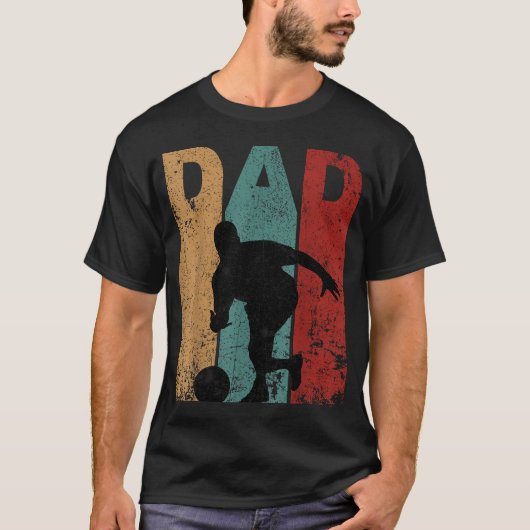 Vintage Bowling Papa Vatertag Bowling T-Shirt (Vorderseite)