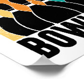 Vintage Bowling Pins Graphic Poster (Ecke)