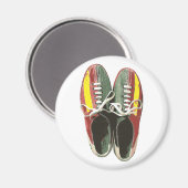 Vintage Bowling Schuhe Retro Bowling Shoe Magnet (Vorderseite/Rückseite)