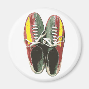 Vintage Bowling Schuhe Retro Bowling Shoe Magnet