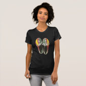 Vintage Bowling Schuhe Retro Bowling Shoe T-Shirt (Vorne ganz)