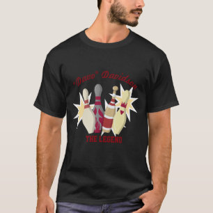 Vintage-Bowling-Thema T-Shirt