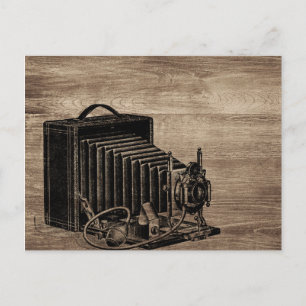 Vintage-Box-Kamera-Silhouette-Postkarte Postkarte