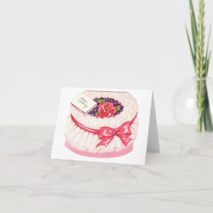 Vintage Boxed Corsage Birthday Card Karte