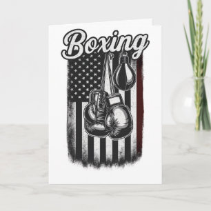 Vintage-Boxen Amerikanische Flagge Retro Karte