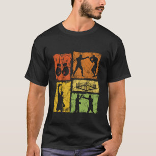 Vintage-Boxen Perspektiven Retro-Stil abgenutzt T-Shirt