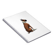 Vintage Boxer Dog From Behind Illustration Brown W Notizblock (Rechte Seite)