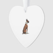 Vintage Boxer Dog From Behind Illustration Brown W Ornament (Vorderseite)