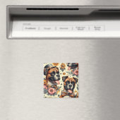 Vintage Boxer-Dog-Illustration Magnet (In Situ (Geschirrspüler))