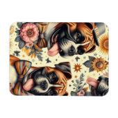 Vintage Boxer-Dog-Illustration Magnet (Horizontal)