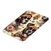 Vintage Boxer-Dog-Illustration Magnet (Linke Seite)