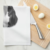 Vintage Boxer Dog in Cap Monochrome Graphic Illust Geschirrtuch (Viertel Falte)