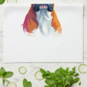 Vintage Boxer Dog Portrait Color Splash Pop Art Il Geschirrtuch (Gefaltet)