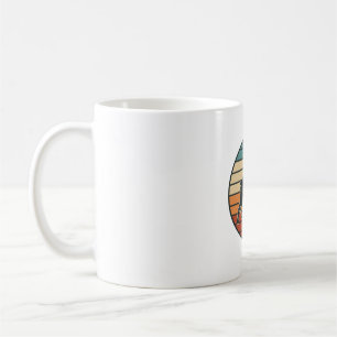 Vintage-Boxerhund-Sonnenuntergangs-Stichvektor-Des Kaffeetasse